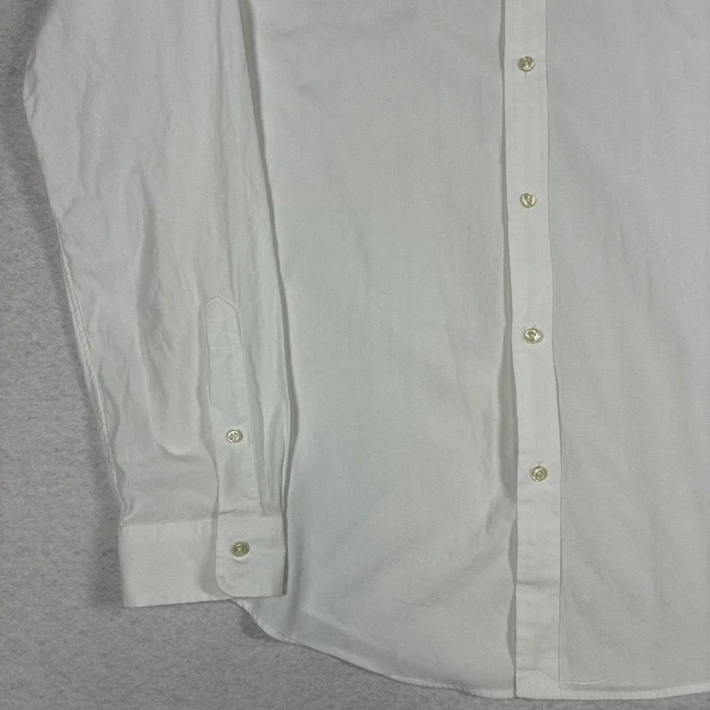 Polo Ralph Lauren Mens Slim Fit Poplin Shirt Long Sleeve White Classic Preppy